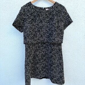 Forever 21 Contemporary Black & White Abstract Shift Dress – Size M